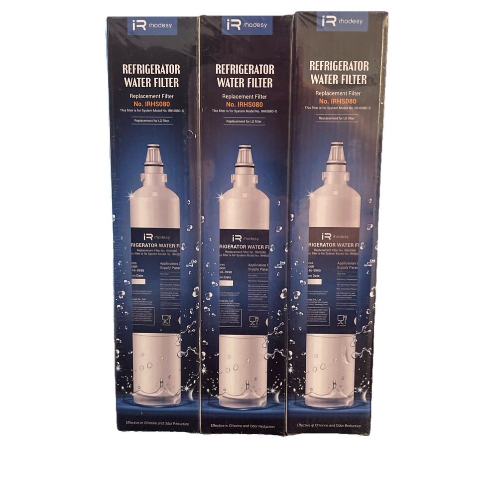 iRhodesy Refrigerator Water Filter Replacement  IRHS080 3-PACK New LG Kenmore